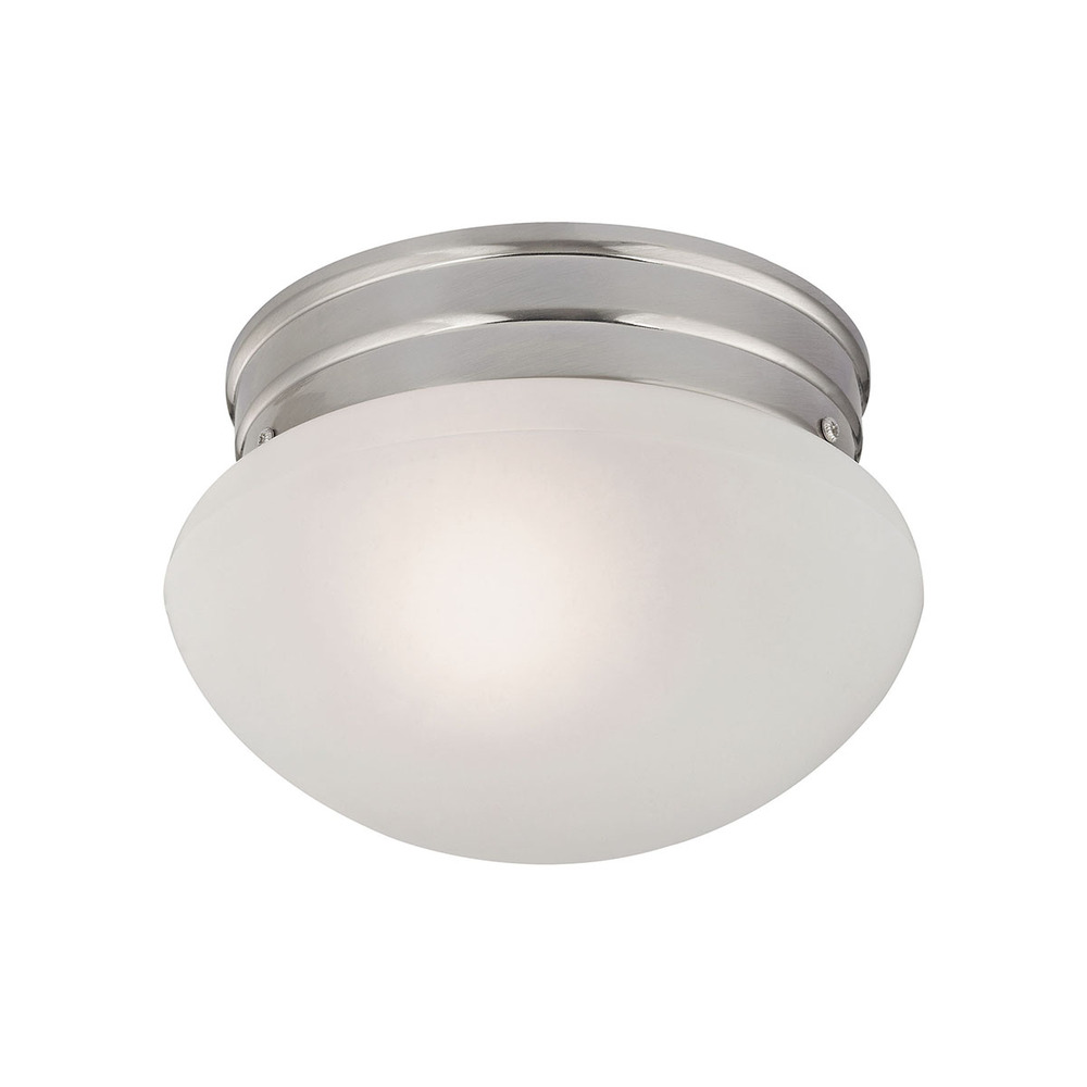 Thomas - Mushroom 8&#39;&#39; Wide 1-Light Flush Mount - Brushed Nickel