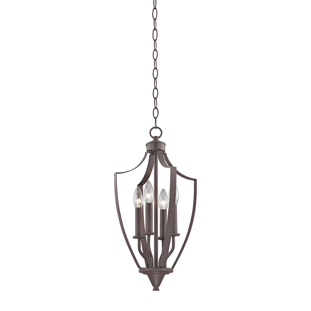 Thomas - Foyer 11&#39;&#39; Wide 4-Light Mini Pendant - Oil Rubbed Bronze