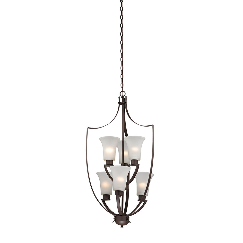 Thomas - Foyer 21&#39;&#39; Wide 6-Light Chandelier - Oil Rubbed Bronze