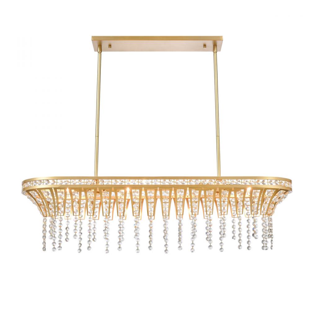 Fantania 36&#39;&#39; Wide 4-Light Linear Chandelier - Champagne Gold