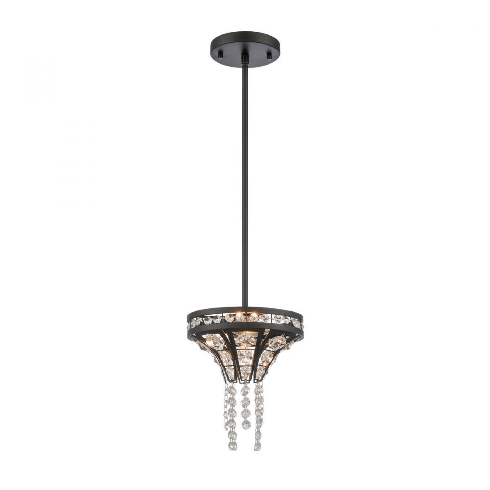 Fantania 8&#39;&#39; Wide 2-Light Mini Pendant - Matte Black