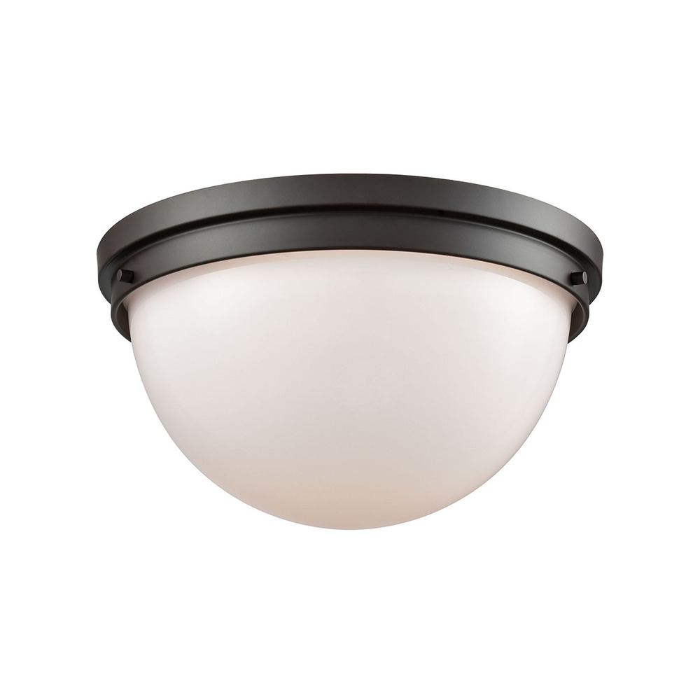 Thomas - Beckett 14&#39;&#39; Wide 2-Light Flush Mount - Oil Rubbed Bronze