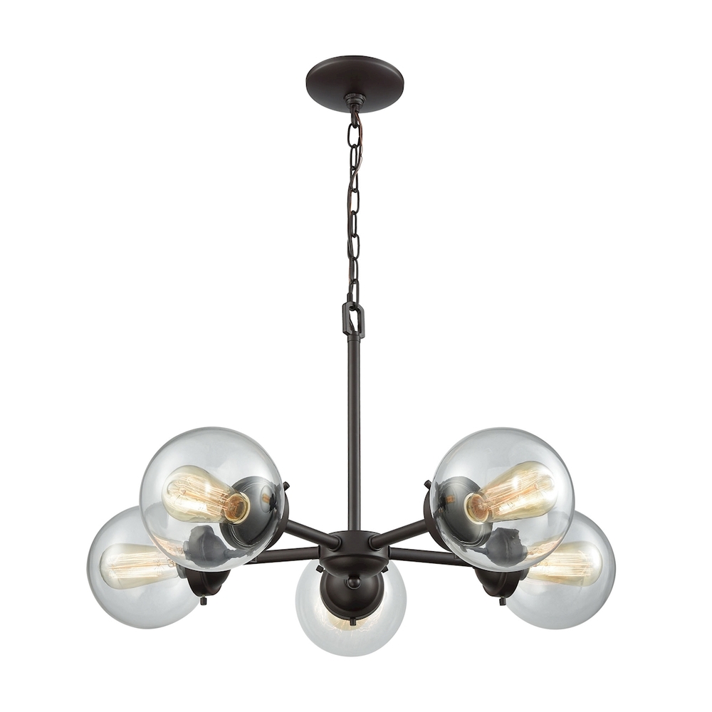 Thomas - Beckett 26&#39;&#39; Wide 5-Light Chandelier - Oil Rubbed Bronze