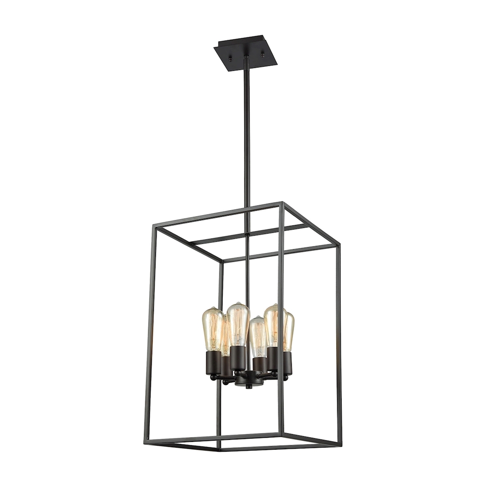 Thomas - Williamsport 14&#39;&#39; Wide 6-Light Chandelier - Oil Rubbed Bronze