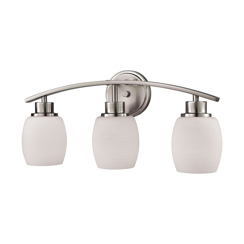 Thomas - Casual Mission 20&#39;&#39; Wide 3-Light Vanity Light - Brushed Nickel