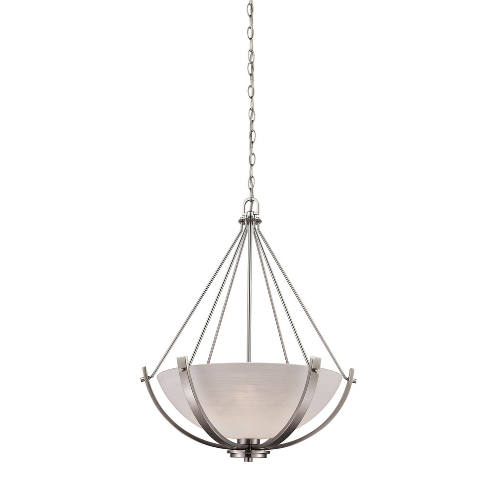 Thomas - Casual Mission 21&#39;&#39; Wide 3-Light Chandelier - Brushed Nickel