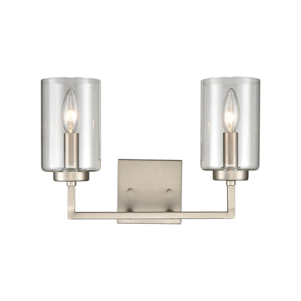 Thomas - West End 14.5&#39;&#39; Wide 2-Light Vanity Light - Brushed Nickel