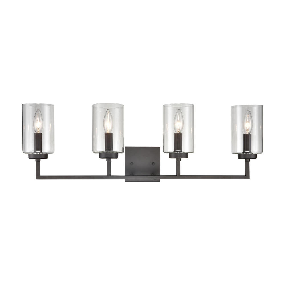 Thomas - West End 29.75&#39;&#39; Wide 4-Light Vanity Light - Oil Rubbed Bronze