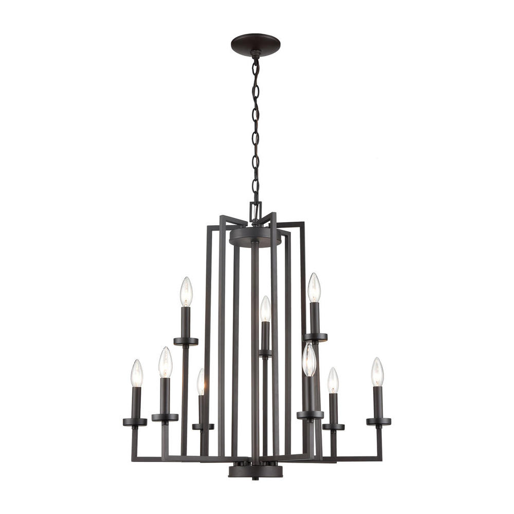 Thomas - West End 26.75&#39;&#39; Wide 9-Light Chandelier - Oil Rubbed Bronze