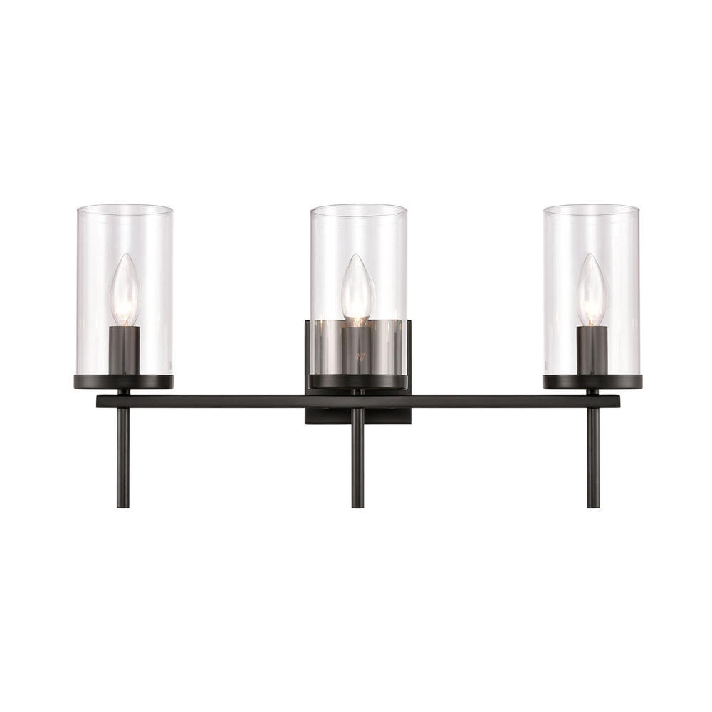 Thomas - Oakland 23&#39;&#39; Wide 3-Light Vanity Light - Black