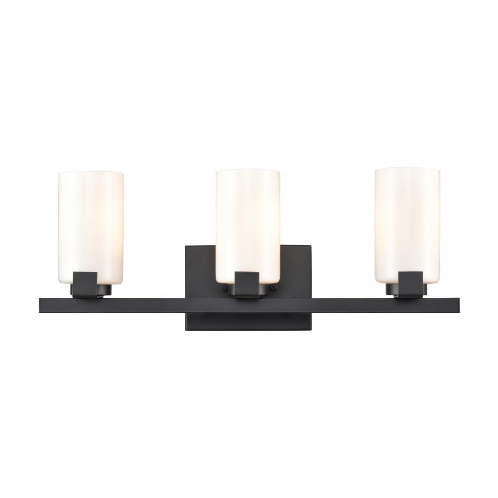 Dressler 22&#39;&#39; Wide 3-Light Vanity Light - Matte Black