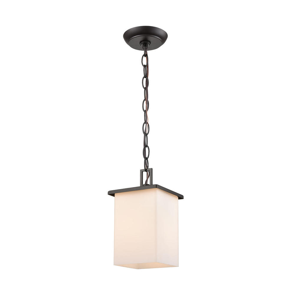 Thomas - Broad Street 5.5&#39;&#39; Wide 1-Light Outdoor Pendant - Textured Matte Black