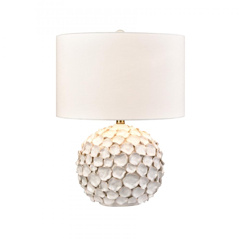 Gloria 23&#39;&#39; High 1-Light Table Lamp - White Glaze