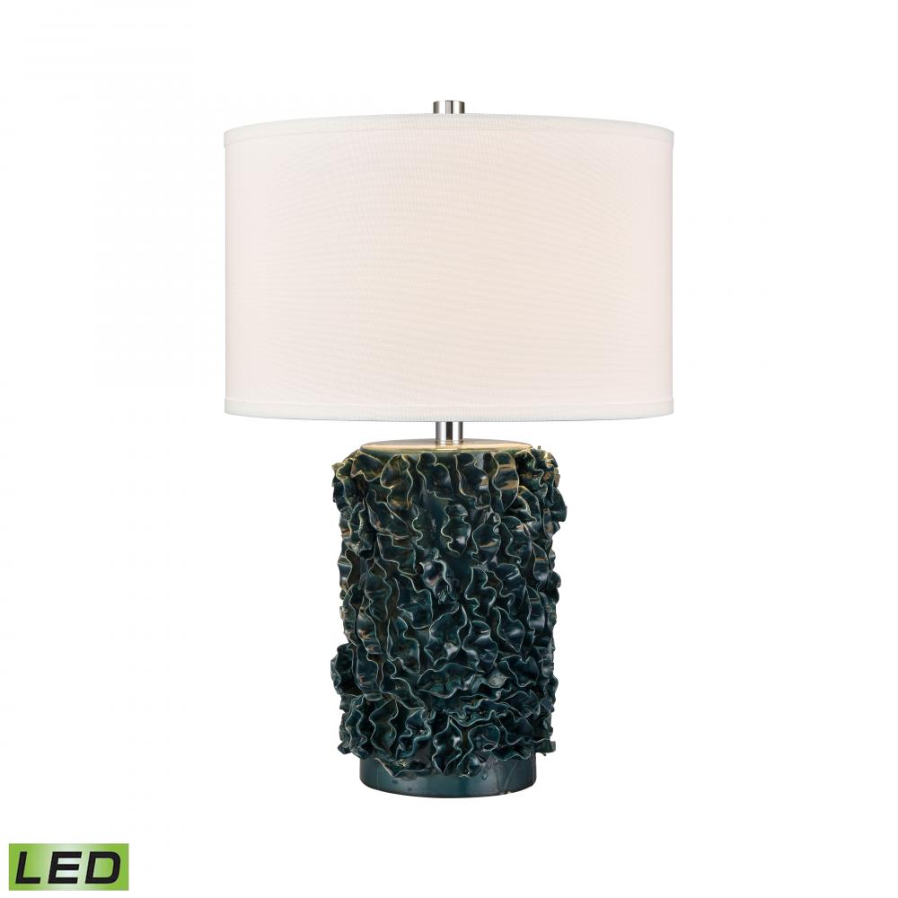 Larkin 25&#39;&#39; High 1-Light Table Lamp - Green Glazed - Includes LED Bulb