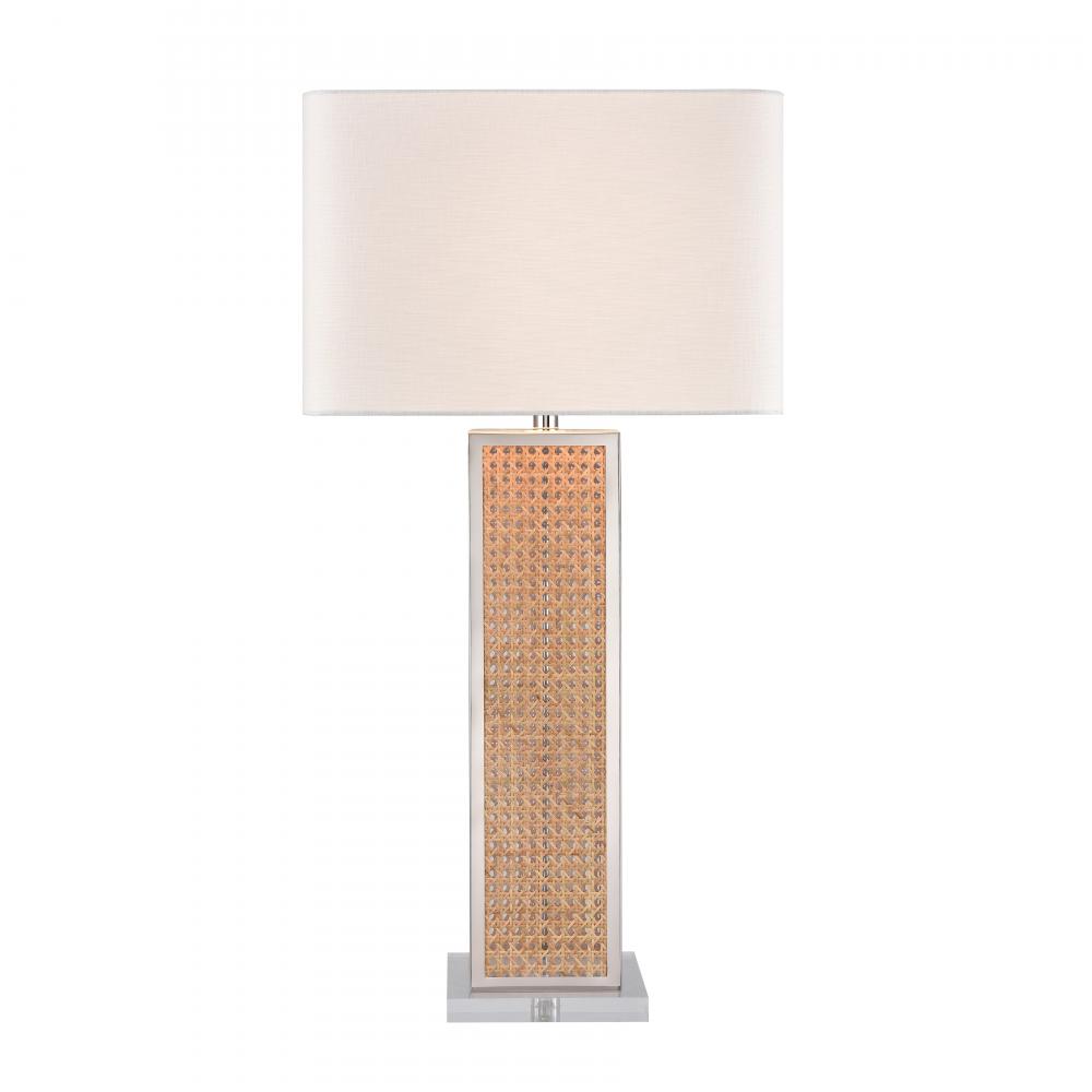 Webb 36&#39;&#39; High 1-Light Table Lamp - Natural with Polished Nickel - Includes LED Bulb