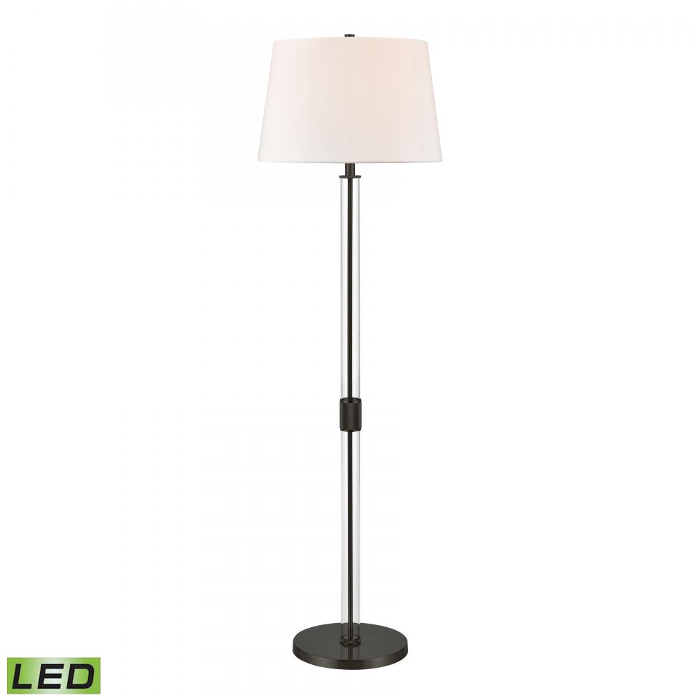 Roseden Court 62&#39;&#39; High 1-Light Floor Lamp - Black - Includes LED Bulb