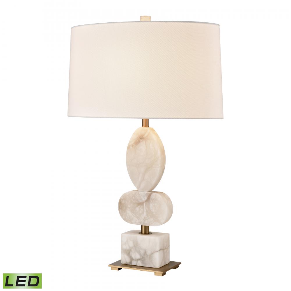 Calmness 30&#39;&#39; High 1-Light Table Lamp - White - Includes LED Bulb