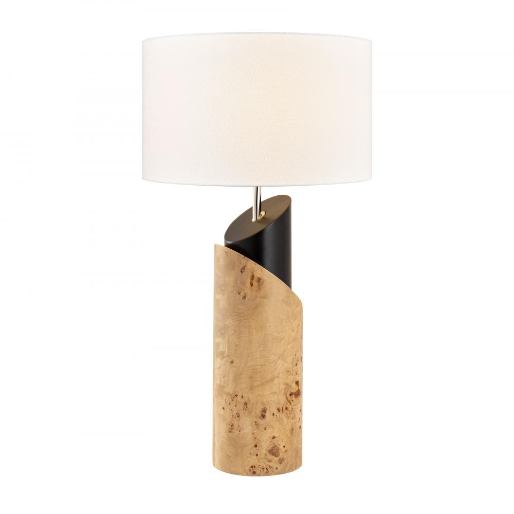 Kincaid 29.5&#39;&#39; High 1-Light Table Lamp - Natural Burl - Includes LED Bulb