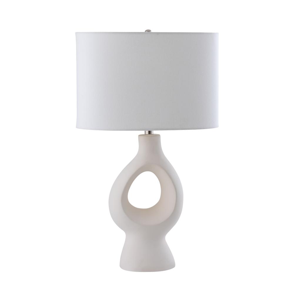 Fenimore 27&#39;&#39; High 1-Light Table Lamp - White - Includes LED Bulb