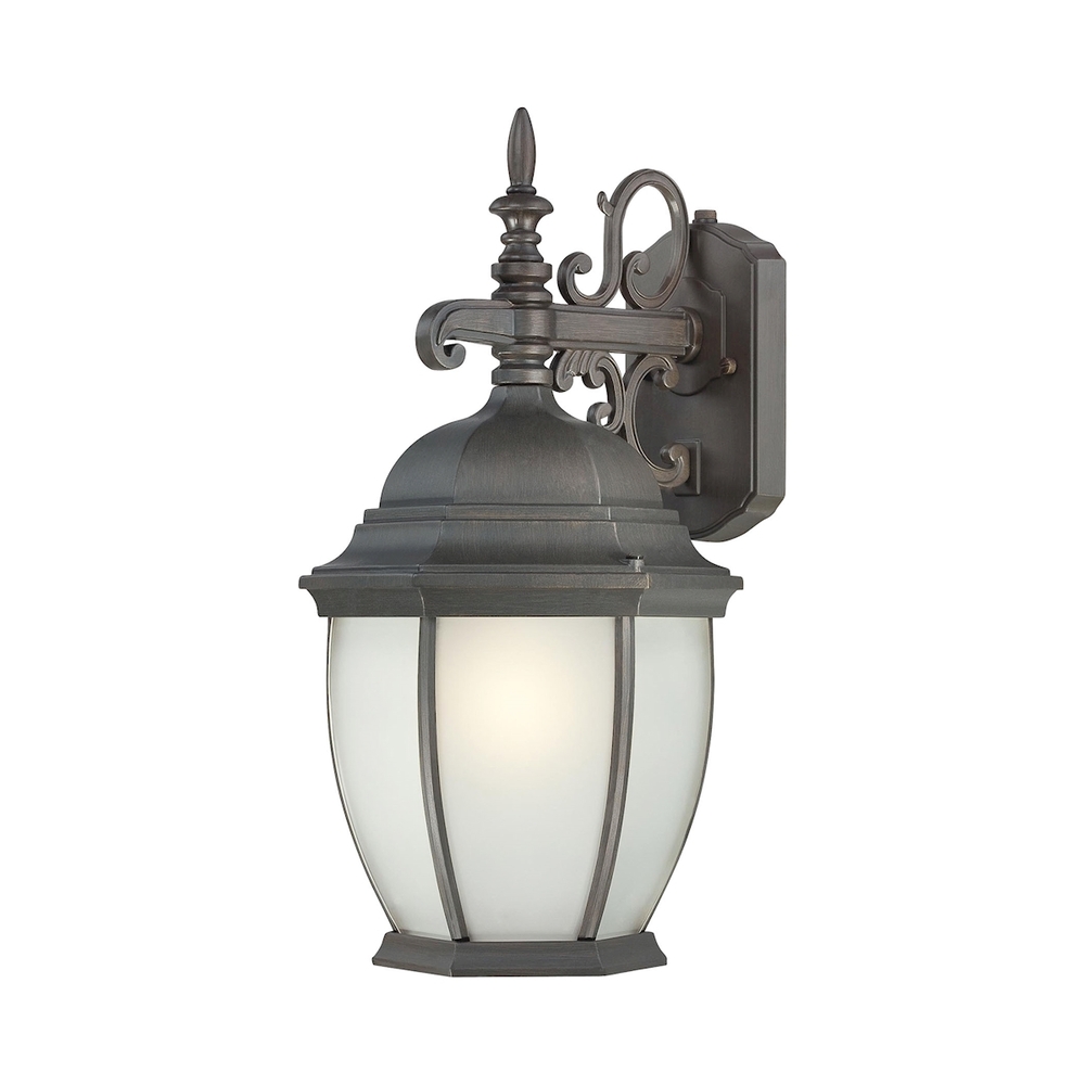 Thomas - Covington 1-Light Outdoor Wall Lantern in Painted Bronze