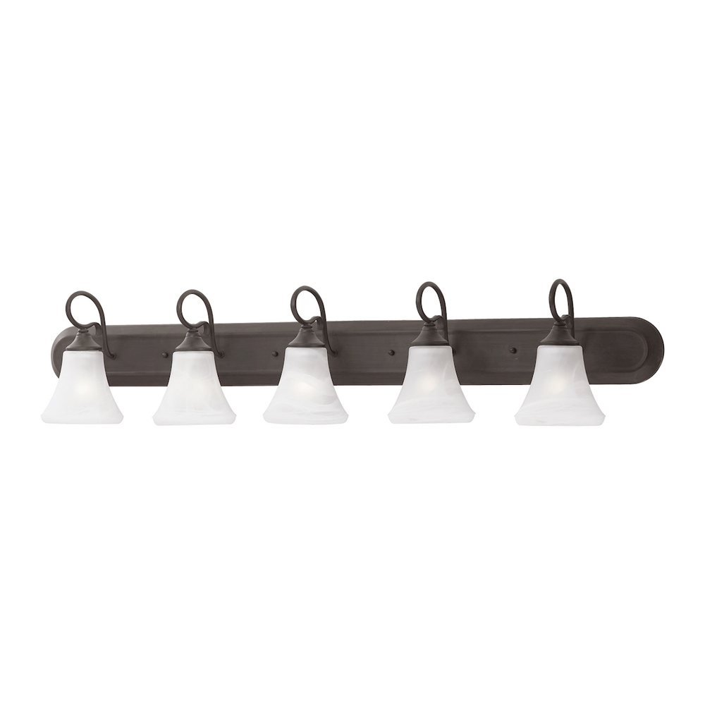 Thomas - Elipse 48&#39;&#39; Wide 5-Light Vanity Light - Painted Bronze