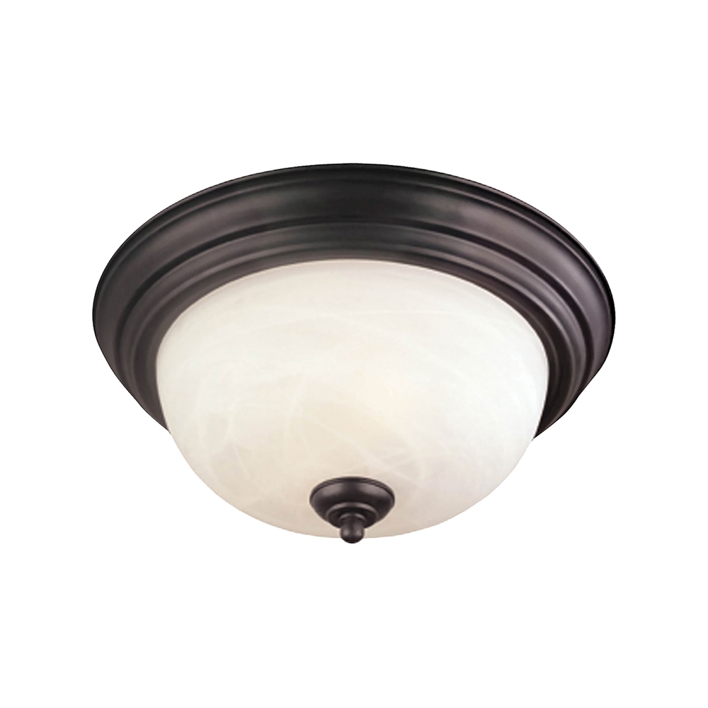 Thomas - Harmony 14&#39;&#39; Wide 2-Light Flush Mount - Painted Bronze