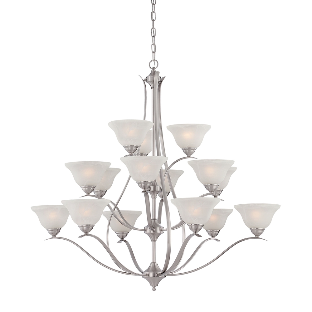 Thomas - Prestige 48&#39;&#39; Wide 15-Light Chandelier - Brushed Nickel