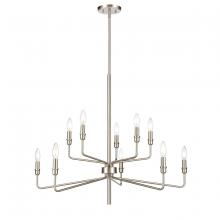 ELK Home 81529/5+5 - Saginaw 34'' Wide 10-Light Chandelier - Satin Nickel