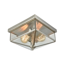 ELK Home CE9202365 - Thomas - Lankford 10'' Wide 2-Light Outdoor Flush Mount - Brushed Nickel