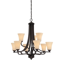  TK0021704 - Thomas - Treme 34'' Wide 9-Light Chandelier - Espresso